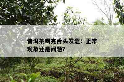 普洱茶喝完舌头发涩：正常现象还是问题？