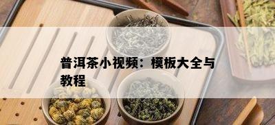 普洱茶小视频：模板大全与教程