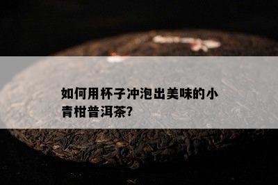 如何用杯子冲泡出美味的小青柑普洱茶？