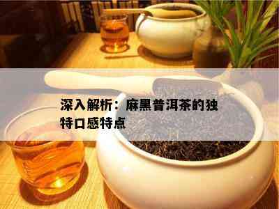 深入解析：麻黑普洱茶的独特口感特点