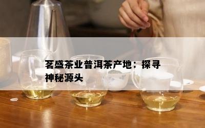 茗盛茶业普洱茶产地：探寻神秘源头