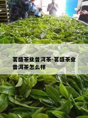 茗盛茶业普洱茶-茗盛茶业普洱茶怎么样