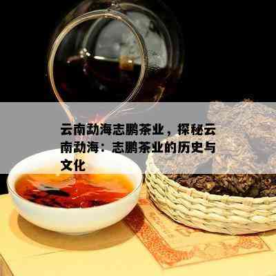 云南勐海志鹏茶业，探秘云南勐海：志鹏茶业的历史与文化