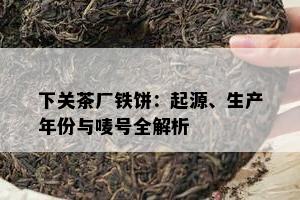 下关茶厂铁饼：起源、生产年份与唛号全解析