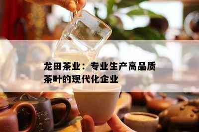 龙田茶业：专业生产高品质茶叶的现代化企业