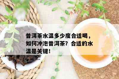 普洱茶水温多少度合适喝，如何冲泡普洱茶？合适的水温是关键！