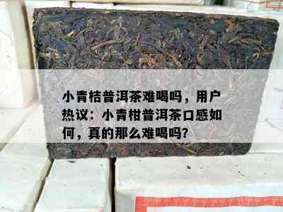 小青桔普洱茶难喝吗，用户热议：小青柑普洱茶口感如何，真的那么难喝吗？