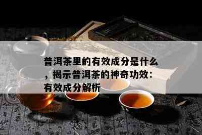 普洱茶里的有效成分是什么，揭示普洱茶的神奇功效：有效成分解析