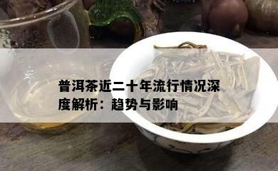 普洱茶近二十年流行情况深度解析：趋势与作用