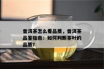 普洱茶怎么看品质，普洱茶品鉴指南：怎样判断茶叶的品质？