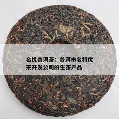 名优普洱茶：普洱市名特优茶开发公司的生茶产品