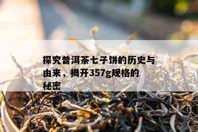 探究普洱茶七子饼的历史与由来，揭开357g规格的秘密