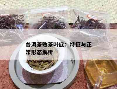 普洱茶熟茶叶底：特征与正常形态解析