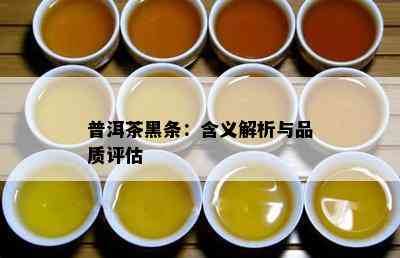 普洱茶黑条：含义解析与品质评估