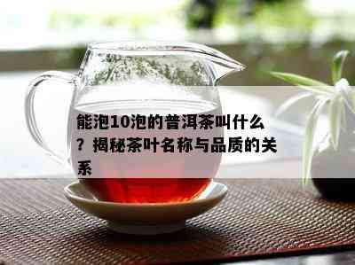 能泡10泡的普洱茶叫什么？揭秘茶叶名称与品质的关系