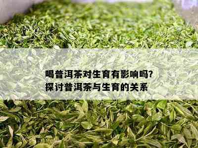 喝普洱茶对生育有作用吗？探讨普洱茶与生育的关系