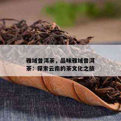 雅域普洱茶，品味雅域普洱茶：探索云南的茶文化之旅