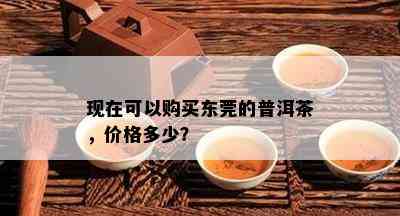 现在可以购买东莞的普洱茶，价格多少？