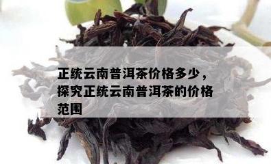 正统云南普洱茶价格多少，探究正统云南普洱茶的价格范围