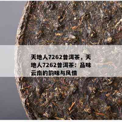 天地人7262普洱茶，天地人7262普洱茶：品味云南的韵味与风情