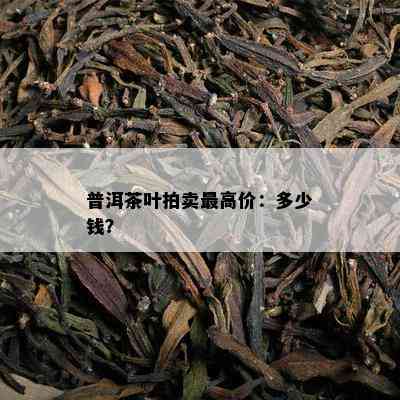 普洱茶叶拍卖更高价：多少钱？