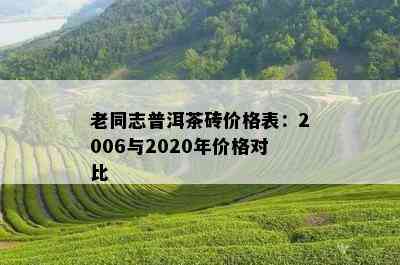 老同志普洱茶砖价格表：2006与2020年价格对比