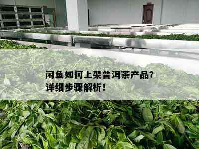 闲如何上架普洱茶产品？详细步骤解析！