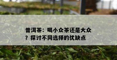 普洱茶：喝小众茶还是大众？探讨不同选择的优缺点