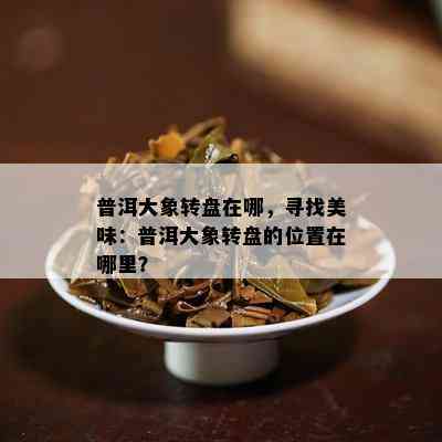 普洱大象转盘在哪，寻找美味：普洱大象转盘的位置在哪里？