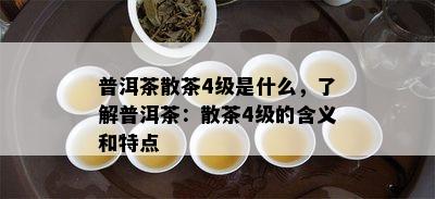 普洱茶散茶4级是什么，熟悉普洱茶：散茶4级的含义和特点