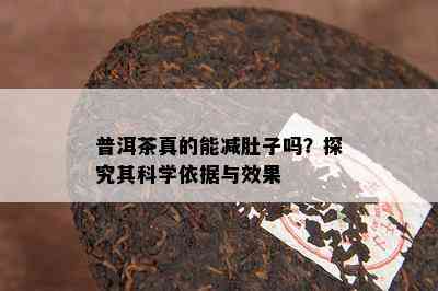 普洱茶真的能减肚子吗？探究其科学依据与效果