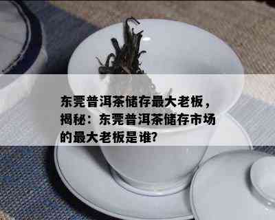 东莞普洱茶储存更大老板，揭秘：东莞普洱茶储存市场的更大老板是谁？