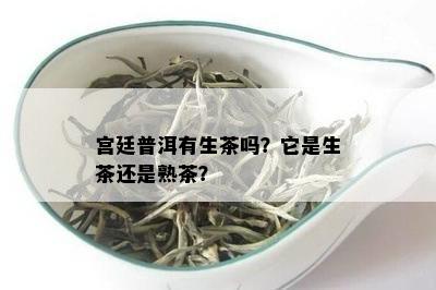 宫廷普洱有生茶吗？它是生茶还是熟茶？