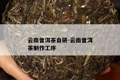 云南普洱茶自研-云南普洱茶制作工序