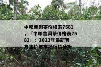 中粮普洱茶价格表7581，「中粮普洱茶价格表7581」：2023年最新官方售价与市场行情分析