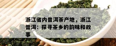 浙江省内普洱茶产地，浙江普洱：探寻茶乡的韵味和故事