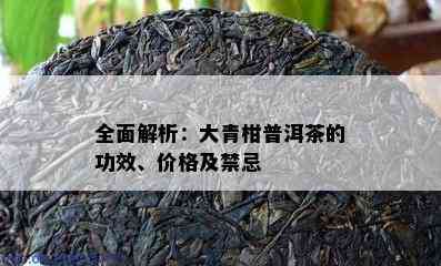 全面解析：大青柑普洱茶的功效、价格及禁忌