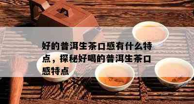 好的普洱生茶口感有什么特点，探秘好喝的普洱生茶口感特点