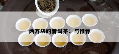 两万块的普洱茶：与推荐