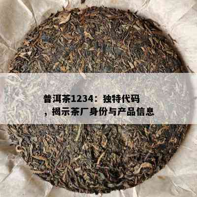 普洱茶1234：特别代码，揭示茶厂身份与产品信息