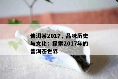 普洱茶2017，品味历史与文化：探索2017年的普洱茶世界