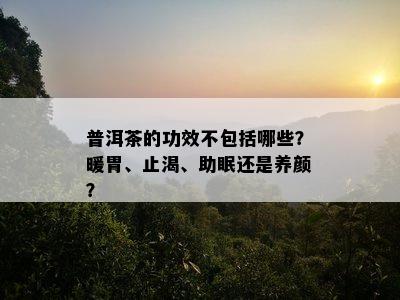 普洱茶的功效不包含哪些？暖胃、止渴、助眠还是养颜？