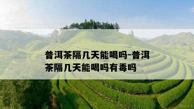 普洱茶隔几天能喝吗-普洱茶隔几天能喝吗有吗