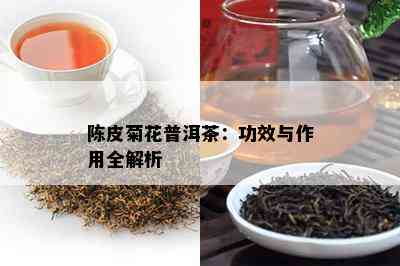 陈皮菊花普洱茶：功效与作用全解析