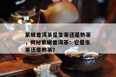 紫娟普洱茶是生茶还是熟茶，揭秘紫娟普洱茶：它是生茶还是熟茶？