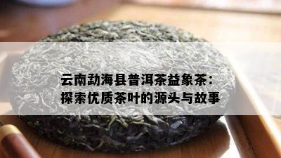 云南勐海县普洱茶益象茶：探索优质茶叶的源头与故事