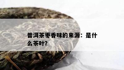 普洱茶枣香味的来源：是什么茶叶？