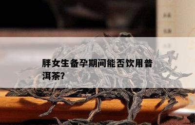 胖女生备孕期间能否饮用普洱茶？