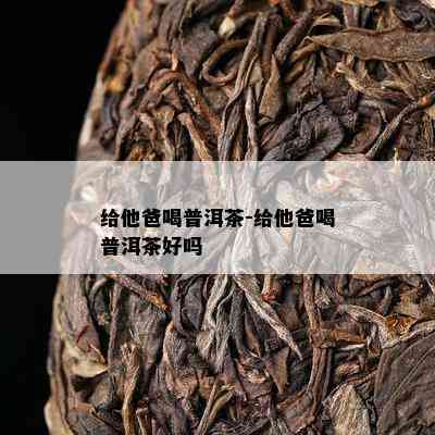 给他爸喝普洱茶-给他爸喝普洱茶好吗