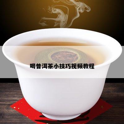 喝普洱茶小技巧视频教程